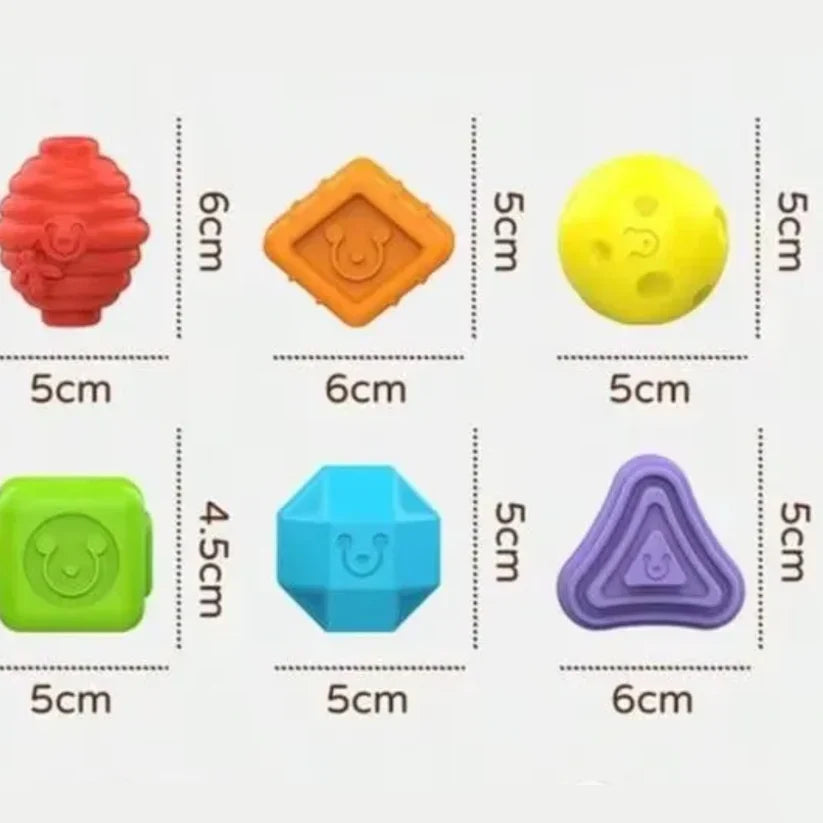 Caixa de triagem de formas para desenvolver a motricidade e o aprendizado inicial das crianças