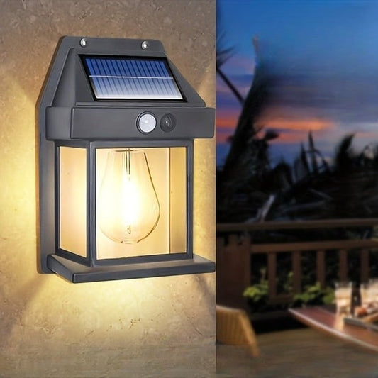 Candeeiro de parede para exterior com carregamento solar