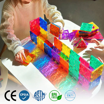 Placas magnéticas de construção para crianças – criatividade e desenvolvimento de competências