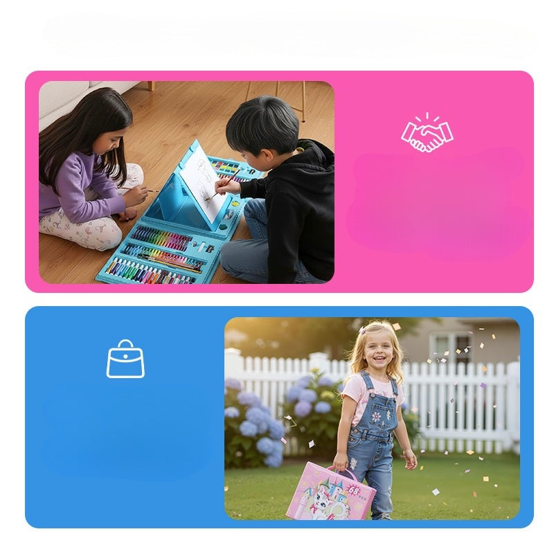 Conjunto de arte criativa de luxo para crianças