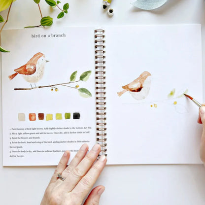 Livro de pintura em aguarela – perfeito para relaxar e aliviar o stress!