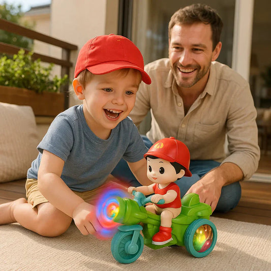 Brinquedo acrobático infantil com luzes e música