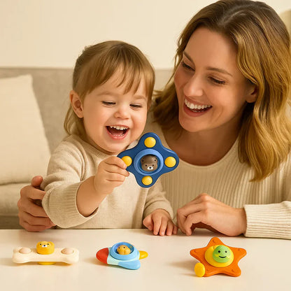 Spinner Montessori com ventosa – Brinquedo educativo giratório