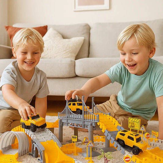 Pista de corridas aventureira com carros