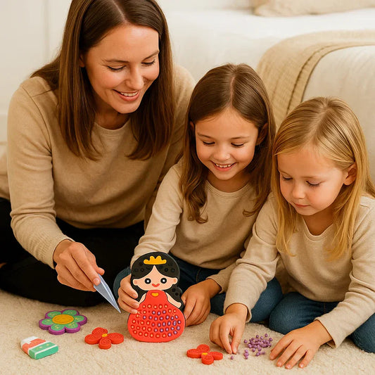 Mosaico encantador de missangas – kit criativo para crianças