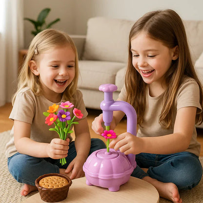 Conjunto criativo de construção de flores