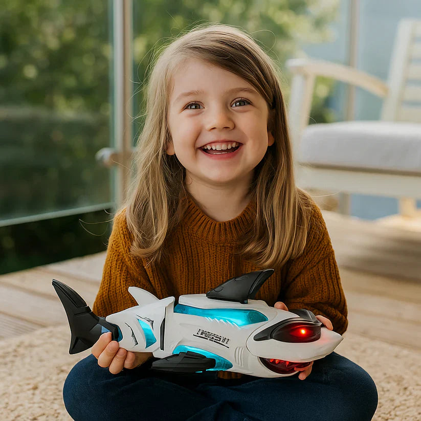 Tubarão musical luminoso – brinquedo para crianças