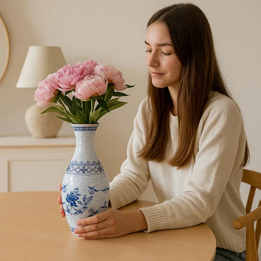 Vaso 3D de puzzle elegante