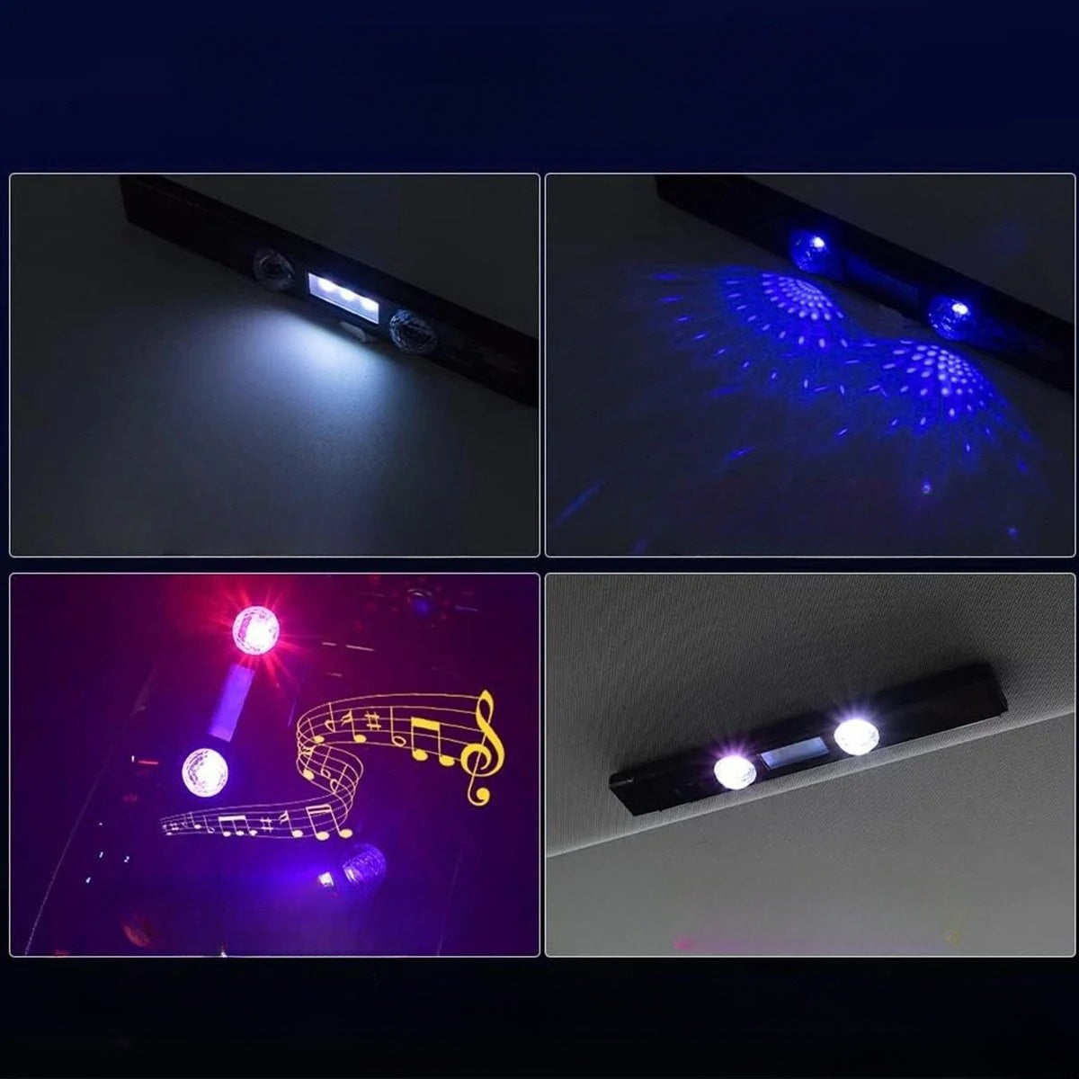 Iluminação interior RGB sem fios – as cores acompanham a música