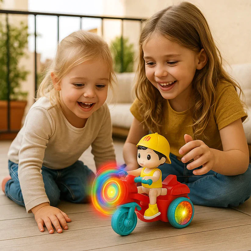 Brinquedo acrobático infantil com luzes e música