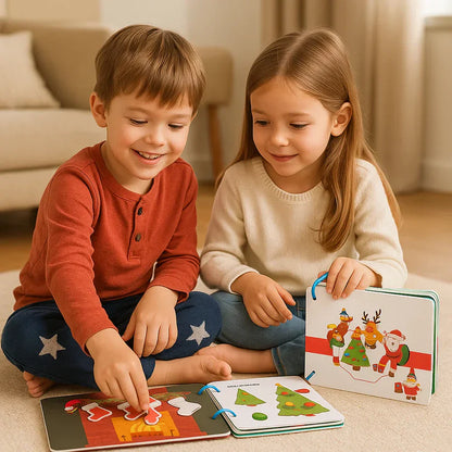 Livro educativo Montessori de histórias de Natal