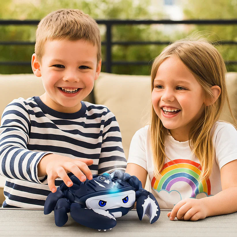 Caranguejo musical luminoso com efeito de névoa de águaSS