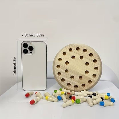 Jogo de memória e lógica em madeira – puzzle para toda a família