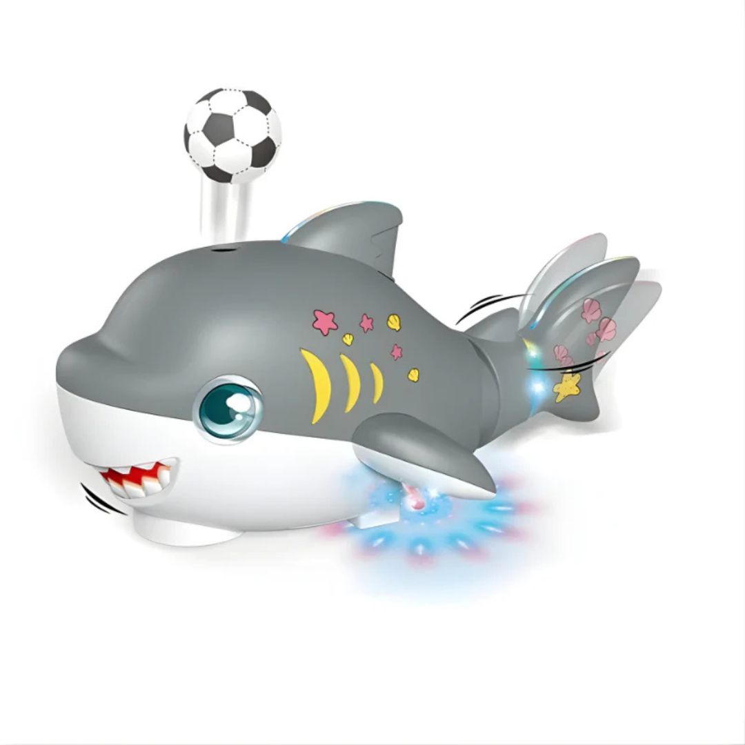 Brinquedo de tubarão flutuante com bola