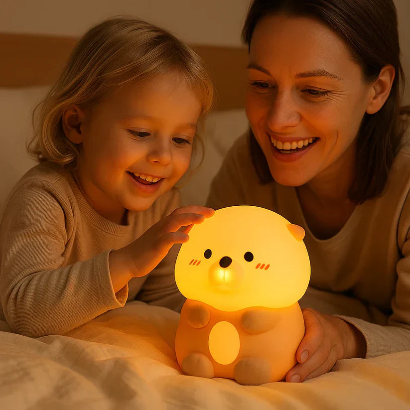 Lontra adorável – candeeiro de noite em silicone