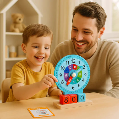Jogo educativo em forma de relógio para ajudar as crianças a aprender as horas