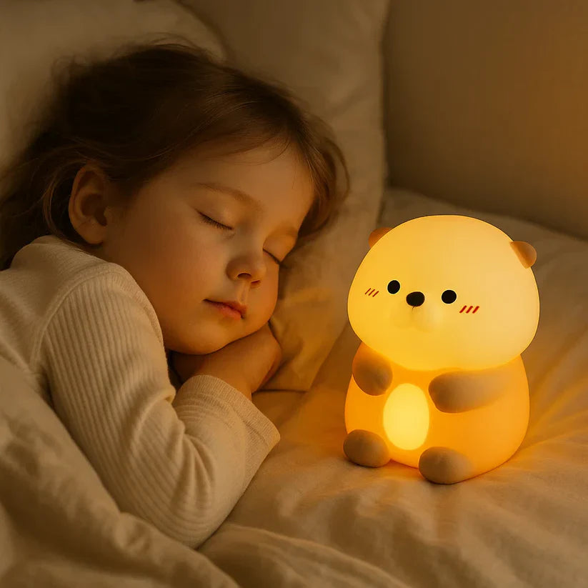 Lontra adorável – candeeiro de noite em silicone