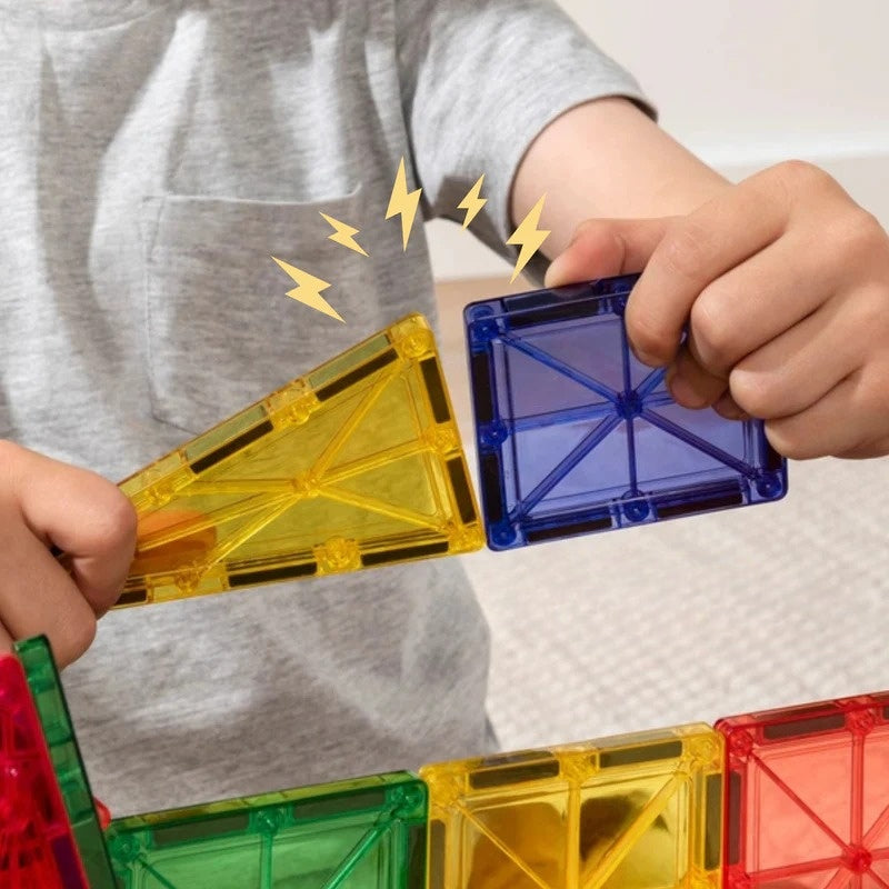 Placas magnéticas de construção para crianças – criatividade e desenvolvimento de competências