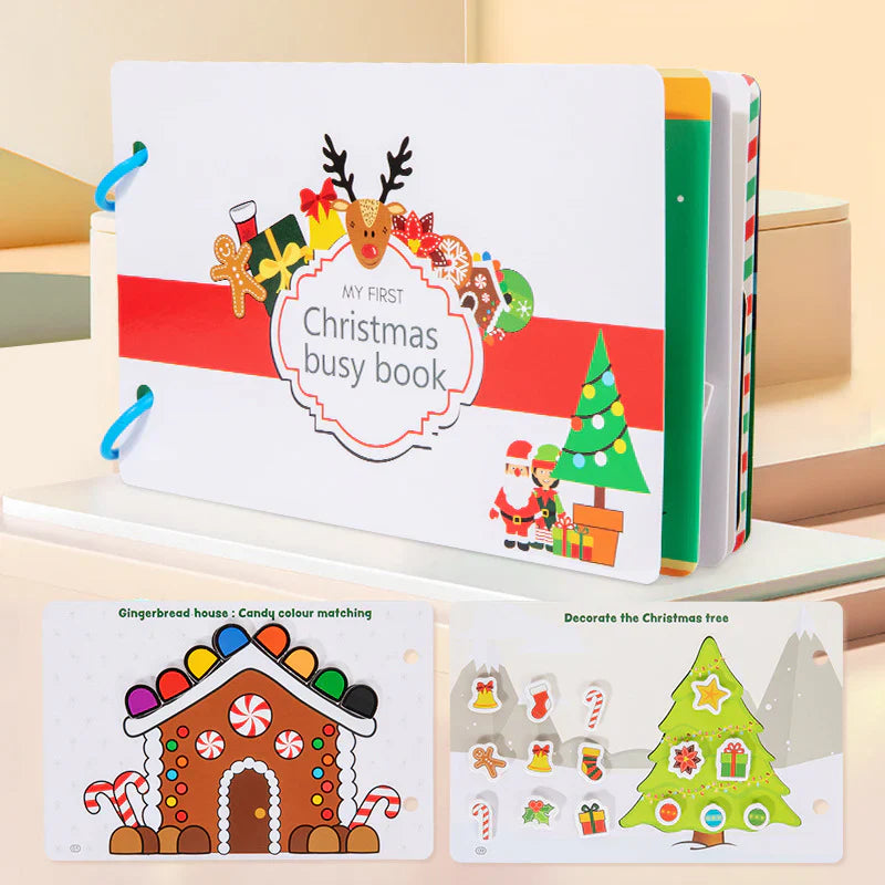Livro educativo Montessori de histórias de Natal