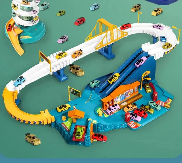 Conjunto de pista de dinossauros – um mundo criativo de aventuras para crianças