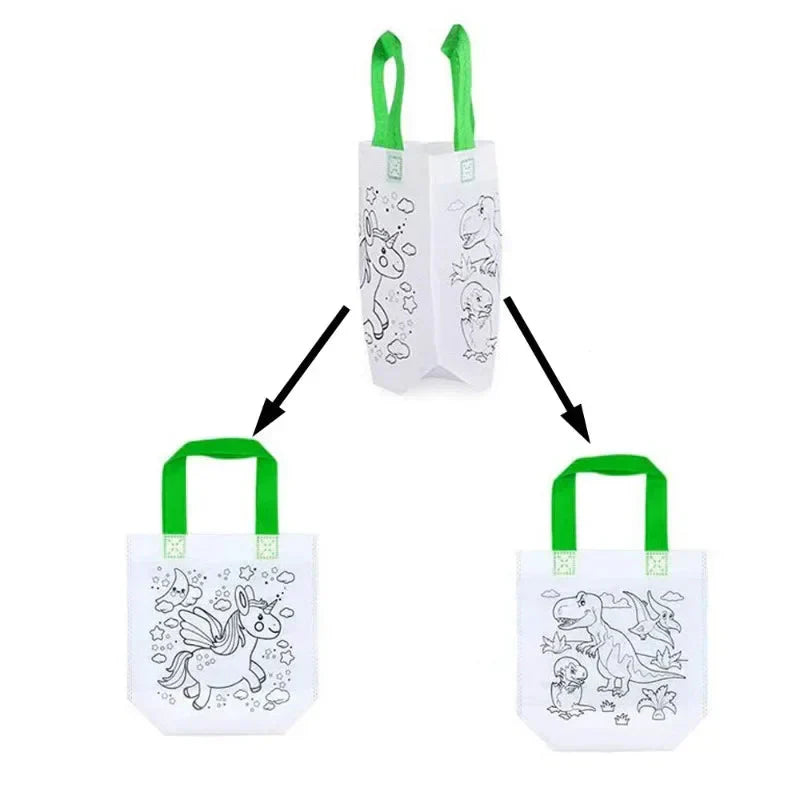 Conjunto criativo de bolsas para colorir com marcadores para crianças