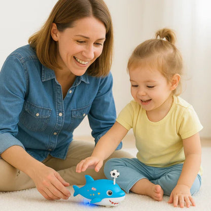 Brinquedo de tubarão flutuante com bola