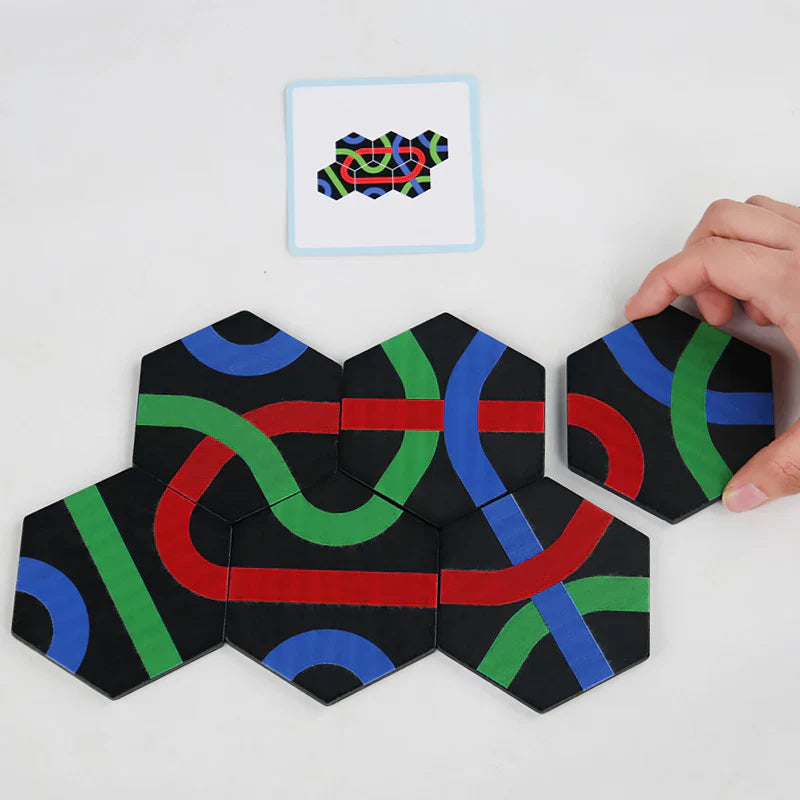 Jogo educativo de caminhos para crianças e toda a família