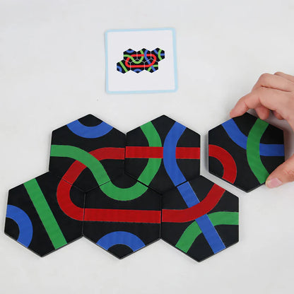 Jogo educativo de caminhos para crianças e toda a família