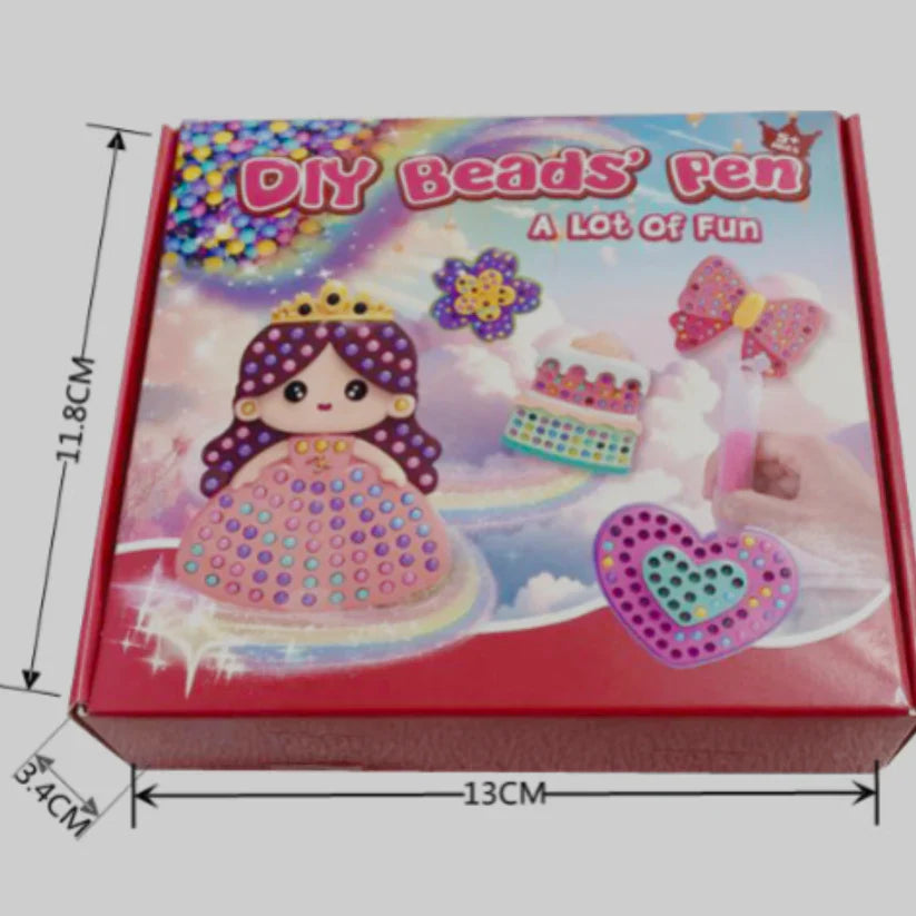 Mosaico encantador de missangas – kit criativo para crianças