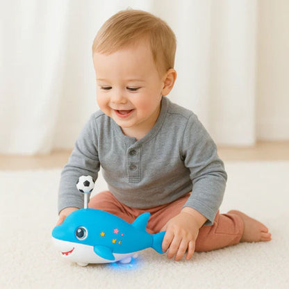 Brinquedo de tubarão flutuante com bola