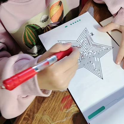 Livro de labirintos com 192 desafios – um jogo que estimula a lógica e a concentração