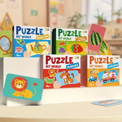 Puzzle educativo colorido para crianças