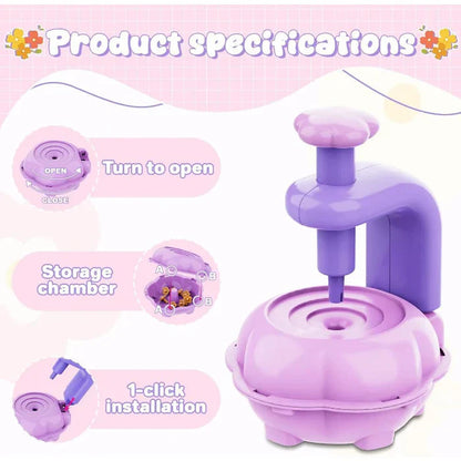 Conjunto criativo de construção de flores