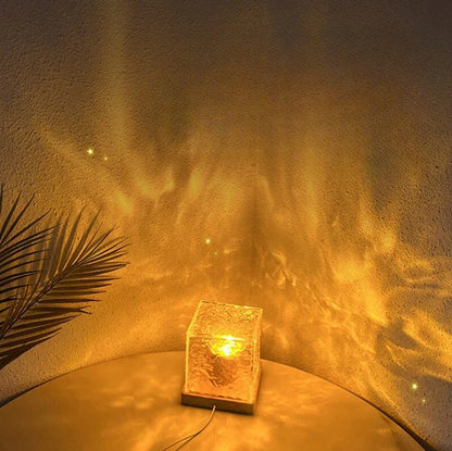 Lâmpada Projetora de Cristal – 16 Cores, Efeito Oceânico Relaxante