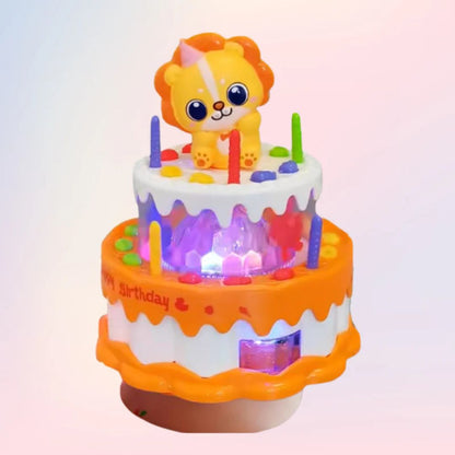 Bolo de Aniversário Dançante – Brinquedo Musical LED para Crianças