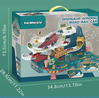 Conjunto de pista de dinossauros – um mundo criativo de aventuras para crianças