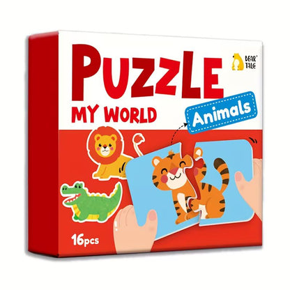 Puzzle educativo colorido para crianças