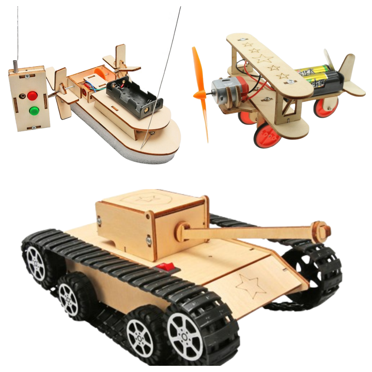 Brinquedos técnicos criativos feitos à mão