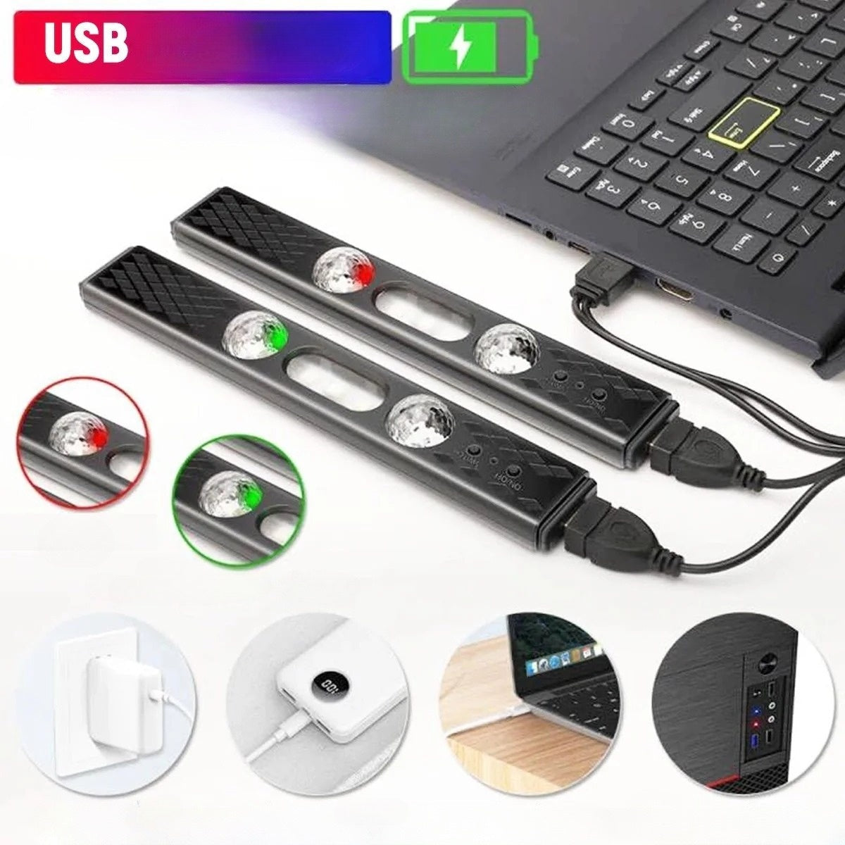 Iluminação interior RGB sem fios – as cores acompanham a música