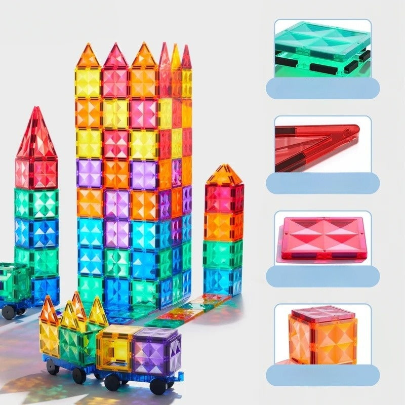 Placas magnéticas de construção para crianças – criatividade e desenvolvimento de competências