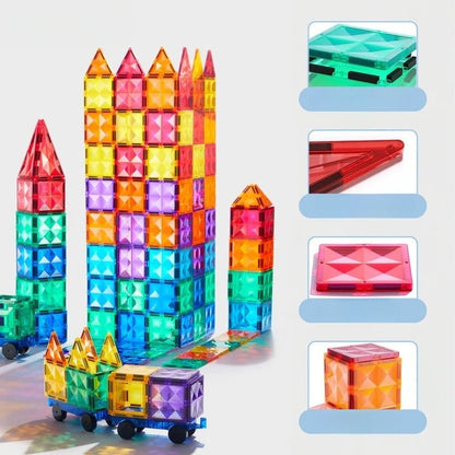 Placas magnéticas de construção para crianças – criatividade e desenvolvimento de competências