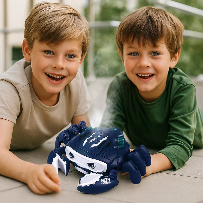 Caranguejo musical luminoso com efeito de névoa de águaSS