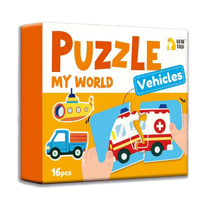 Puzzle educativo colorido para crianças