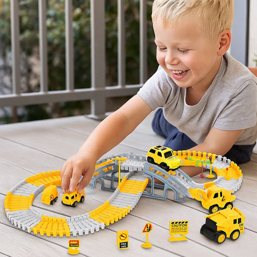 Pista de corridas aventureira com carros