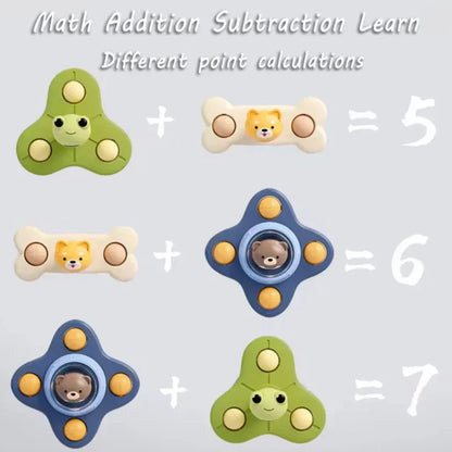 Spinner Montessori com ventosa – Brinquedo educativo giratório