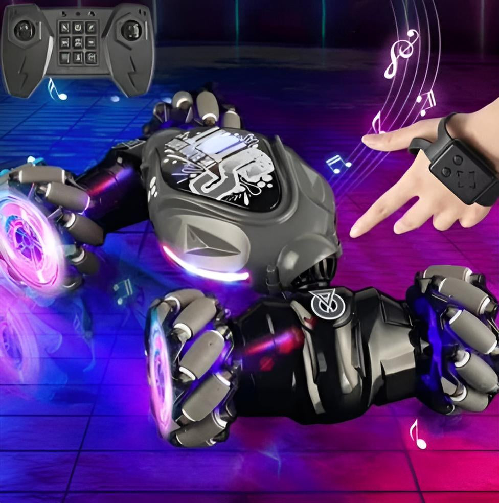 Carro acrobático controlado por movimentos da mão com sistema de condução dupla