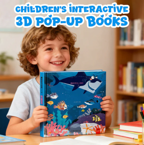 Livros interativos 3D pop-up para crianças