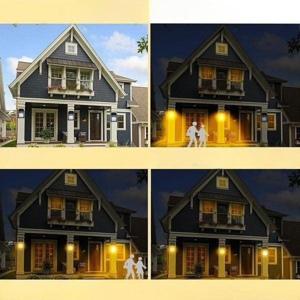 Candeeiro de parede para exterior com carregamento solar