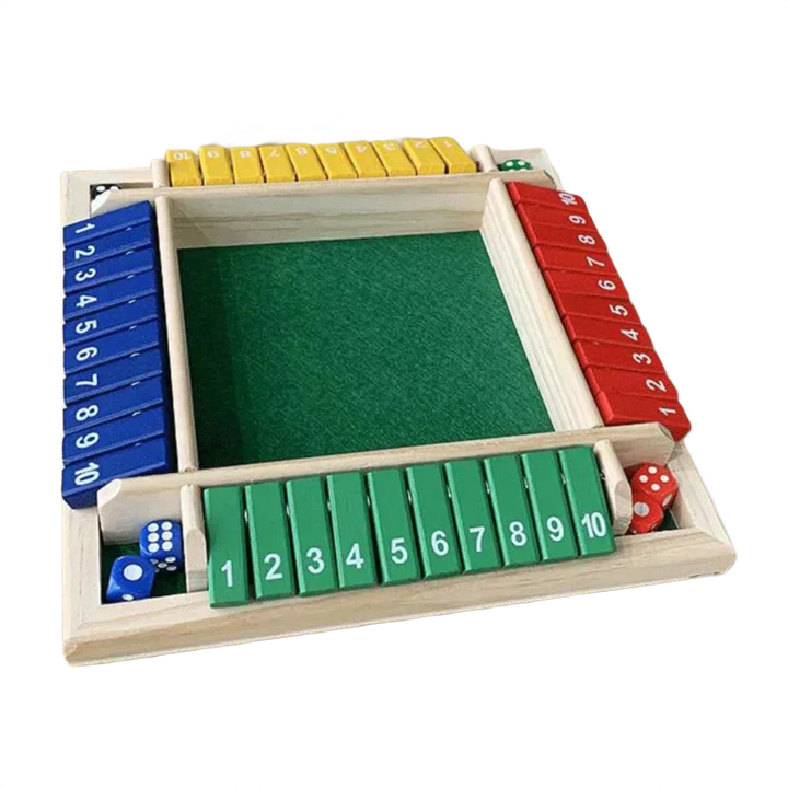 Jogo de mesa em madeira – diversão matemática para toda a família