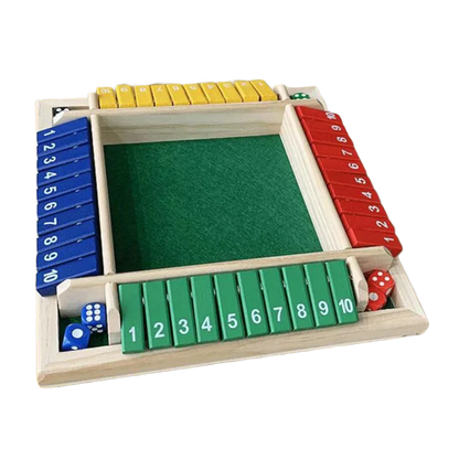 Jogo de mesa em madeira – diversão matemática para toda a família